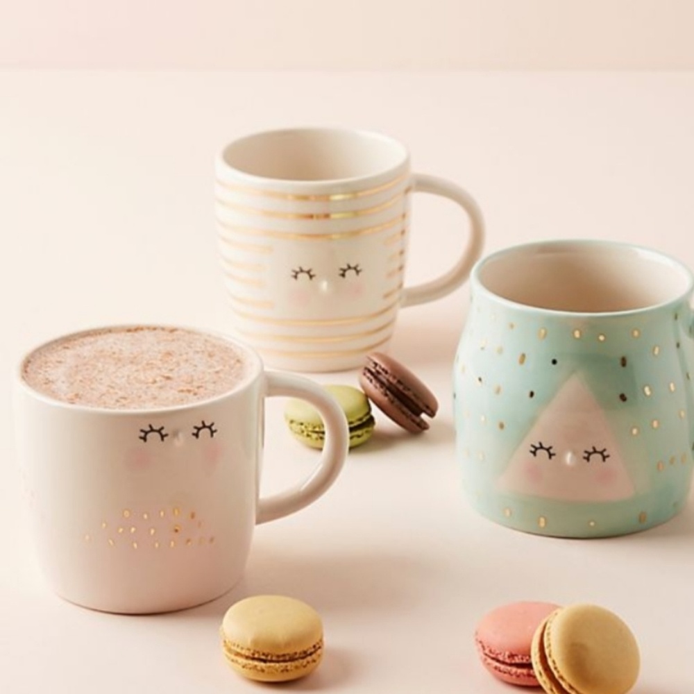 Anthropologie hinkleville handmade snoozy mugs ISO